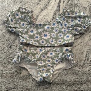 Floral Puff Sleeve Bikini Set l 4T